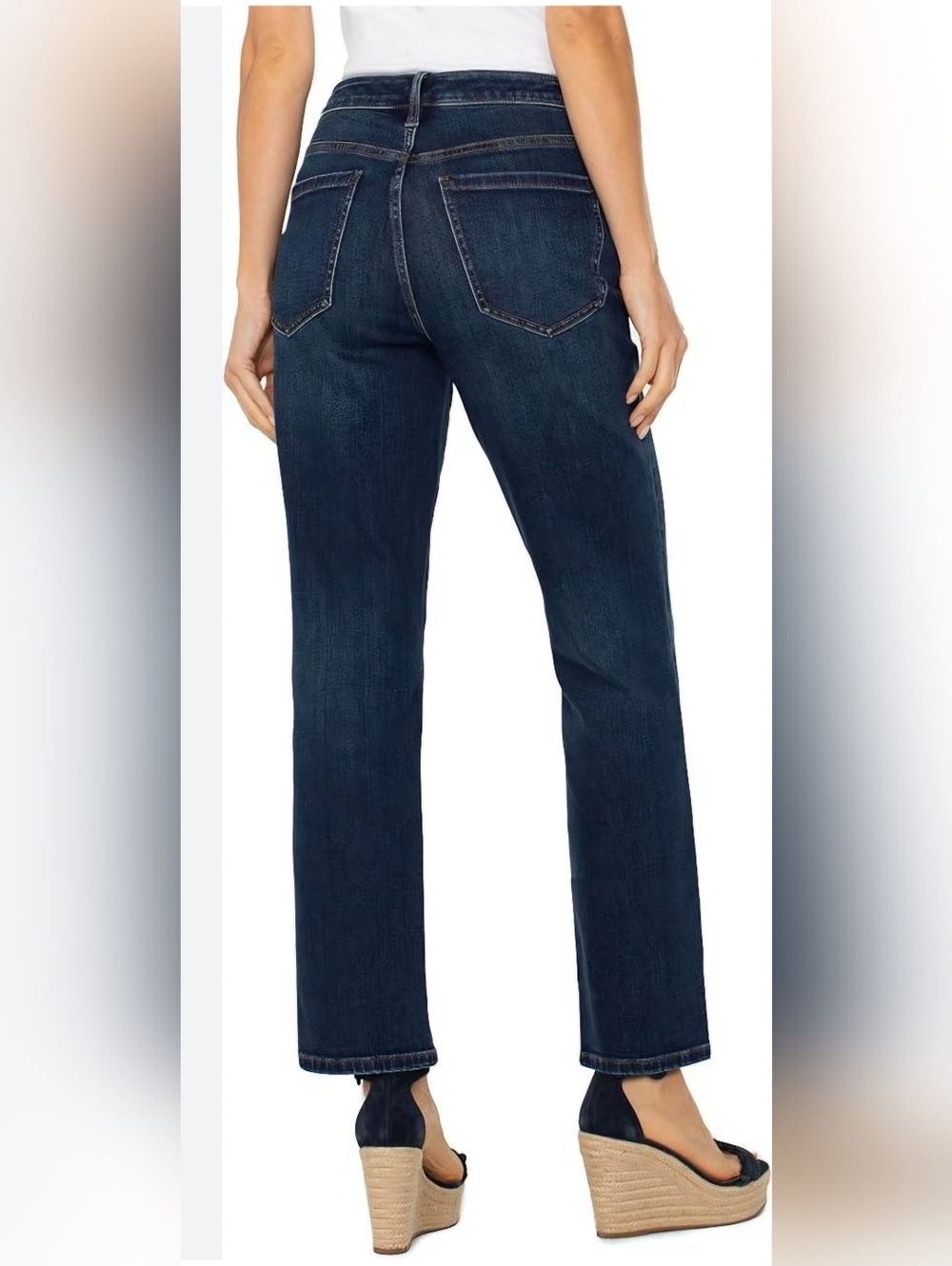 Liverpool Los Angeles jeans, a pull-on style with a slim, straight- Leg Cut